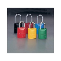 Master Lock Co 6835BLU Master Lock Blue 1 31/32\" High Body High-Visibility Aluminum Padlock - Keyed Differently With 1 1/16\" Sha